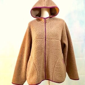 Life Is Good Teddy Bear Fleece Coat Brown Size Large